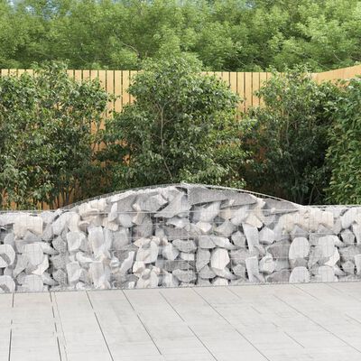 vidaXL Arched Gabion Baskets 20 pcs 157.5"x11.8"x23.6"/31.5" Galvanized Iron