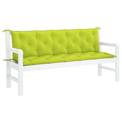 vidaXL Garden Bench Cushion Bright Green 70.9"x(19.7"+19.7")x2.8" Oxford Fabric