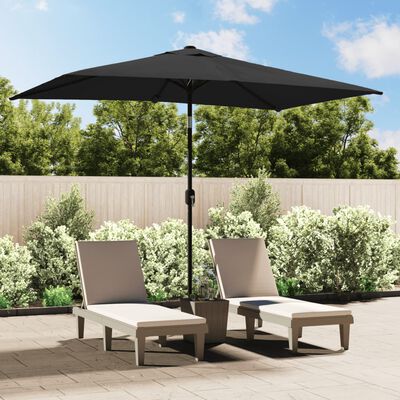 vidaXL Outdoor Parasol with Metal Pole 118.1"x78.7" Anthracite