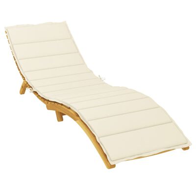 vidaXL Sun Lounger Cushion Cream 78.7"x27.6"x1.2" Oxford Fabric