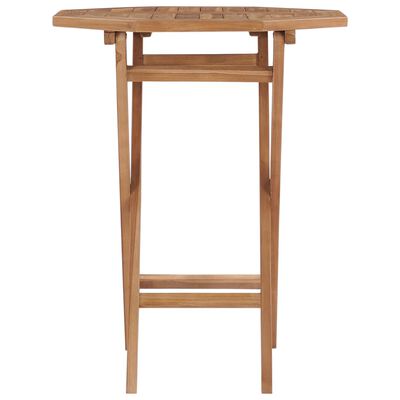 vidaXL Folding Patio Table 23.6"x23.6"x29.5" Solid Teak Wood