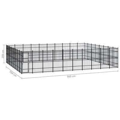 vidaXL Outdoor Dog Kennel Steel 793.6 ft²