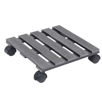 vidaXL Plant Trolleys 2 pcs Gray 11.8"x11.8"x3" WPC