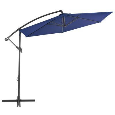 vidaXL Cantilever Garden Parasol with Aluminum Pole 118.1" Blue