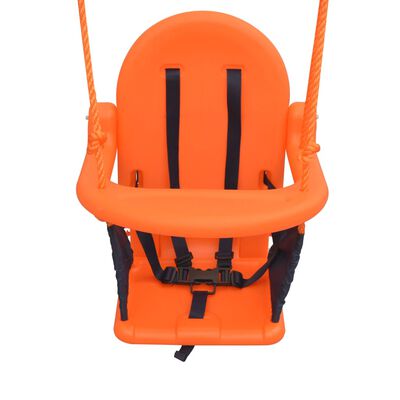 vidaXL 2-in-1 Single Swing and Toddler Swing Orange