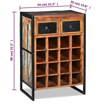 vidaXL Wine Rack for 16 Bottles Solid Reclaimed Wood