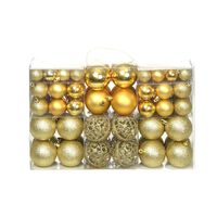 vidaXL 100 Piece Christmas Ball Set 1.2"/1.6"/2.4" Gold