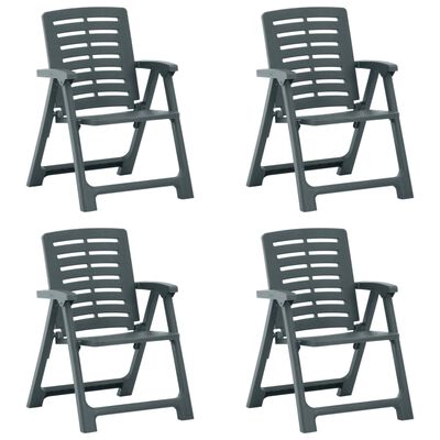 Post Ramen wassen Herdenkings vidaXL Patio Chairs 4 pcs Plastic Green | vidaXL.com