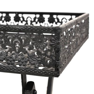 vidaXL Folding Tea Table Vintage Style Metal 22.8"x13.8"x28.3" Black