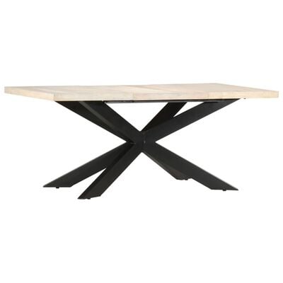 vidaXL Dining Table 70.9"x35.4"x29.9" Solid Bleached Mango Wood