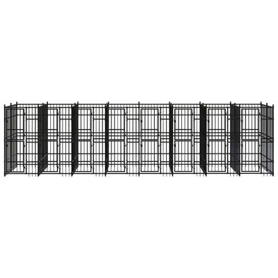 vidaXL Outdoor Dog Kennel Steel 158.8 ft²