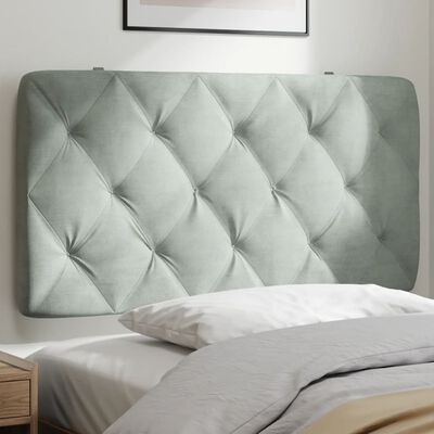 vidaXL Headboard Cushion Light Gray 39.4" Velvet