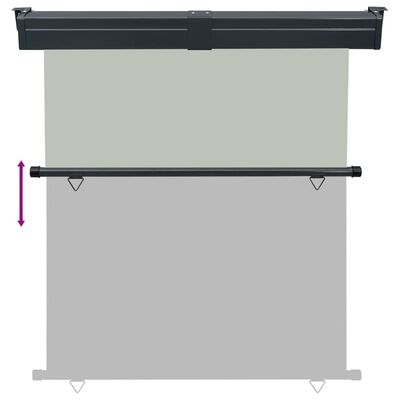 vidaXL Balcony Side Awning 66.9"x98.4" Gray