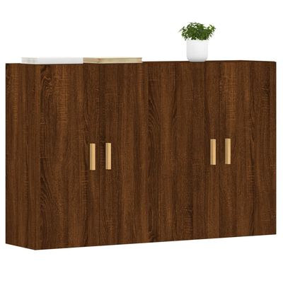 vidaXL Wall Mounted Cabinets 2 pcs Brown Oak Engineered Wood