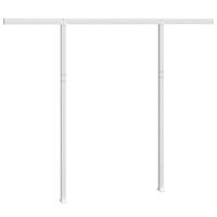 vidaXL Awning Post Set White 118.1"x96.5" Iron