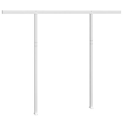 vidaXL Awning Post Set White 118.1"x96.5" Iron