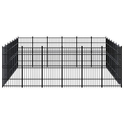 vidaXL Outdoor Dog Kennel Steel 416.7 ft²