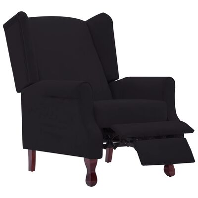 vidaXL Recliner Black Fabric