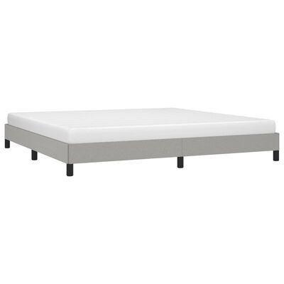 vidaXL Bed Frame Light Gray 76"x79.9" King Fabric