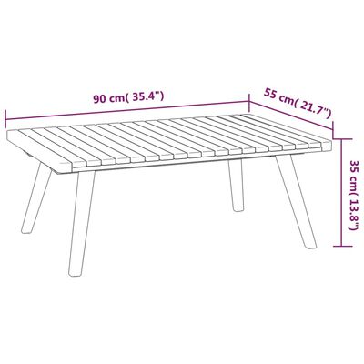 vidaXL 6 Piece Patio Lounge Set with Cushions Solid Acacia Wood