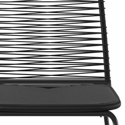 vidaXL Patio Chairs 4 pcs Poly Rattan Black