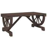 vidaXL Patio Coffee Table 35.4"x19.7"x15.7" Solid Wood Fir