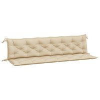 vidaXL Garden Bench Cushions 2pcs Beige 78.7"x19.7"x2.8" Oxford Fabric