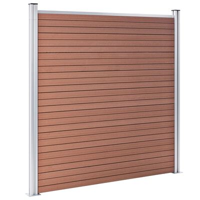 vidaXL Garden Fence WPC 615.7"x73.2" Brown