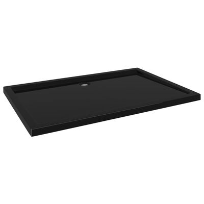 vidaXL Rectangular ABS Shower Base Tray Black 31.5"x47.2"