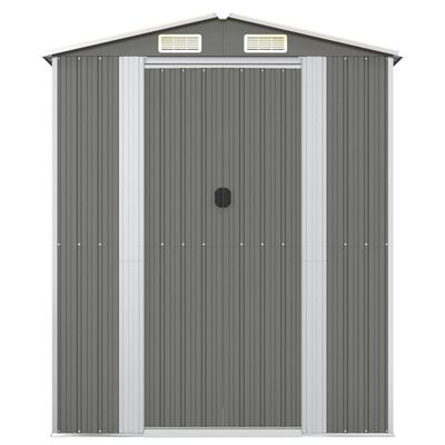 vidaXL Garden Shed Light Gray 75.6"x42.5"x87.8" Galvanized Steel