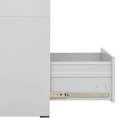 vidaXL Filing Cabinet Light Gray 18.1"x24.4"x40.4" Steel