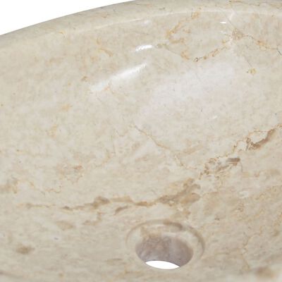 vidaXL Sink Cream 20.9"x15.7"x5.9" Marble