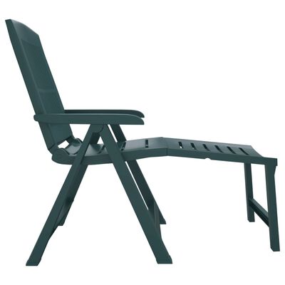 vidaXL Sun Lounger Green Plastic