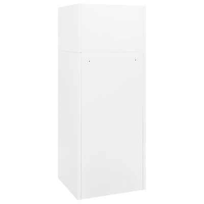 vidaXL Saddle Cabinet White 20.9"x20.9"x55.1" Steel