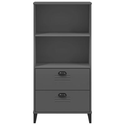 vidaXL Bookcase VIKEN Anthracite Gray 23.6"x13.8"x48.4" Engineered Wood