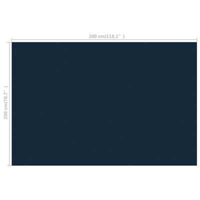 vidaXL Floating PE Solar Pool Film 118.1"x78.7" Black and Blue