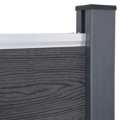 vidaXL Fence Panel Set Gray 70.9"x73.2" WPC