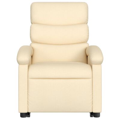 vidaXL Stand up Massage Recliner Chair Cream Fabric