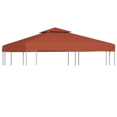 vidaXL 2-Tier Gazebo Top Cover 9.1 oz/yd² 9.8'x9.8' Terracotta