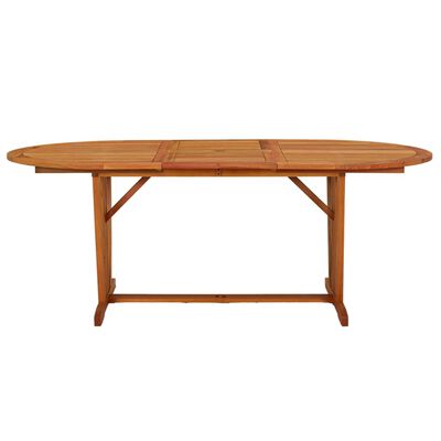 vidaXL Patio Table 78.7"x39.4"x29.5" Solid Wood Eucalyptus