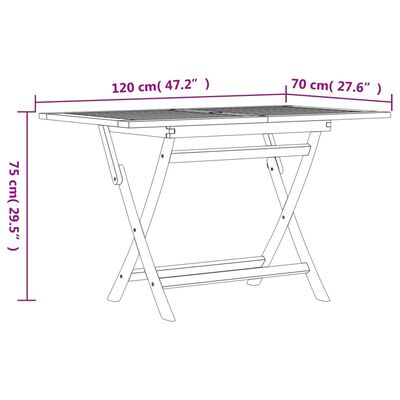 vidaXL 5 Piece Patio Dining Set Solid Wood Teak