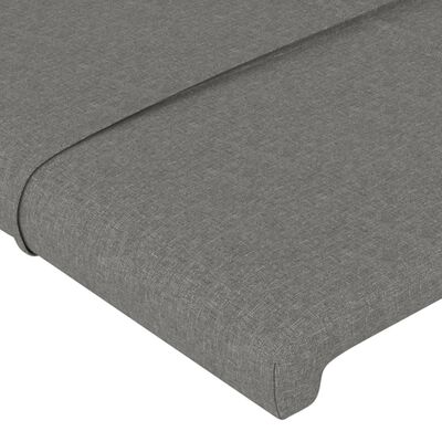 vidaXL LED Headboard Dark Gray 39.4"x2"x30.7"/34.6" Fabric