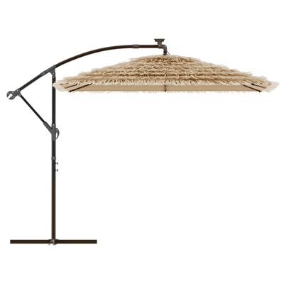 vidaXL Garden Parasol with Steel Pole Brown 96.9"x96.9"x90.6"