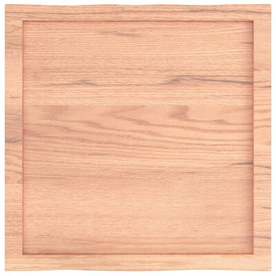 vidaXL Table Top Light Brown 23.6"x23.6"x(0.8"-1.6") Treated Solid Wood Live Edge