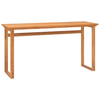 vidaXL Desk 55.1"x17.7"x29.5" Solid Teak Wood