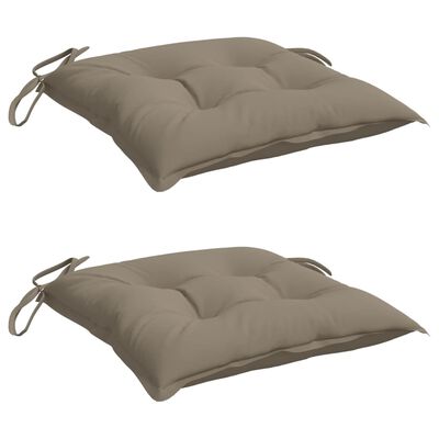 vidaXL Chair Cushions 2 pcs Taupe 19.7"x19.7"x2.8" Oxford Fabric