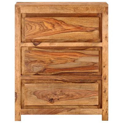 vidaXL Drawer Cabinet 23.6"x13"x29.5" Solid Wood Acacia