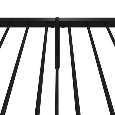 vidaXL Metal Bed Frame without Mattress with Footboard Black 39.4"x74.8"