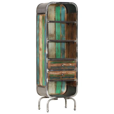 vidaXL Highboard Multicolor 15.7"x11.8"x49.6" Solid Wood Reclaimed