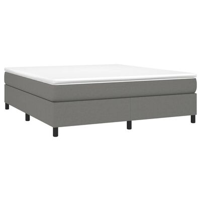 vidaXL Bed Frame Dark Gray 72"x83.9" California King Fabric